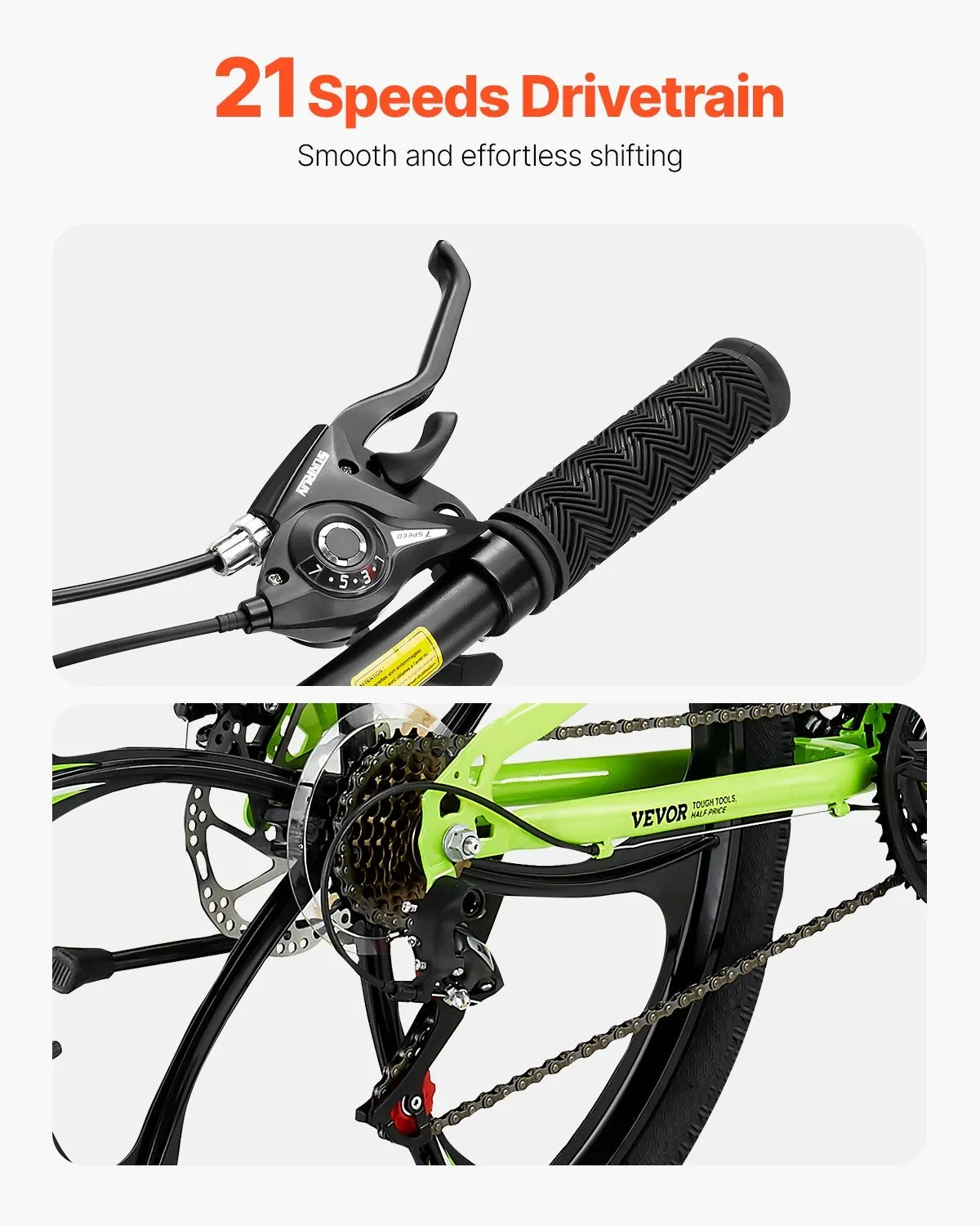 26" Folding Mountain Bike MTB Bicycle 21 Speed Full Suspension Dual Disc Brakes - View 2