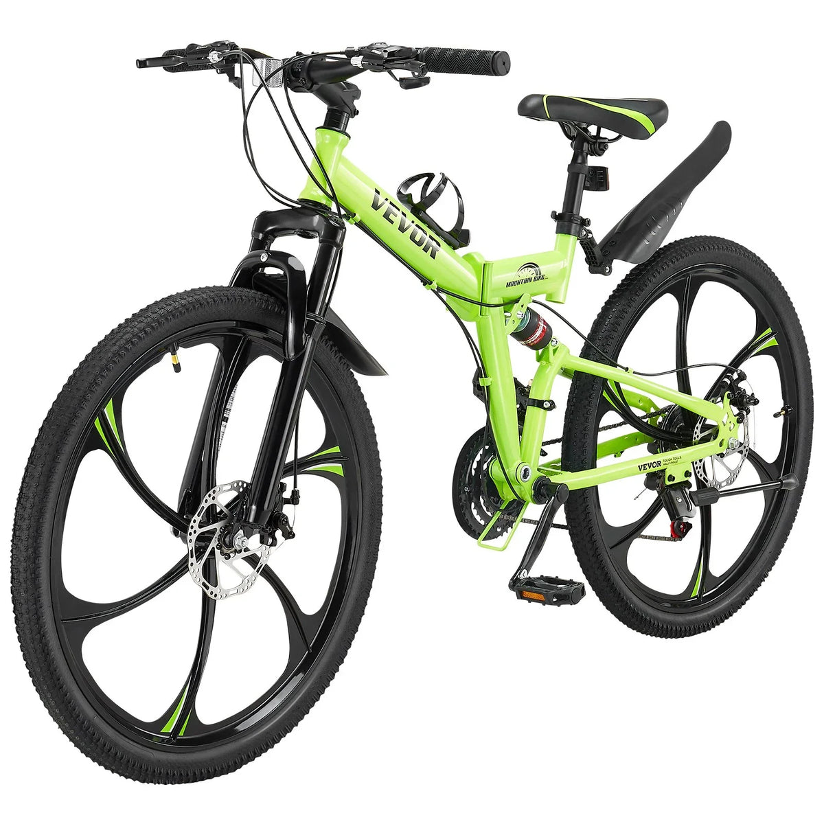 26" Folding Mountain Bike MTB Bicycle 21 Speed Full Suspension Dual Disc Brakes - View 9