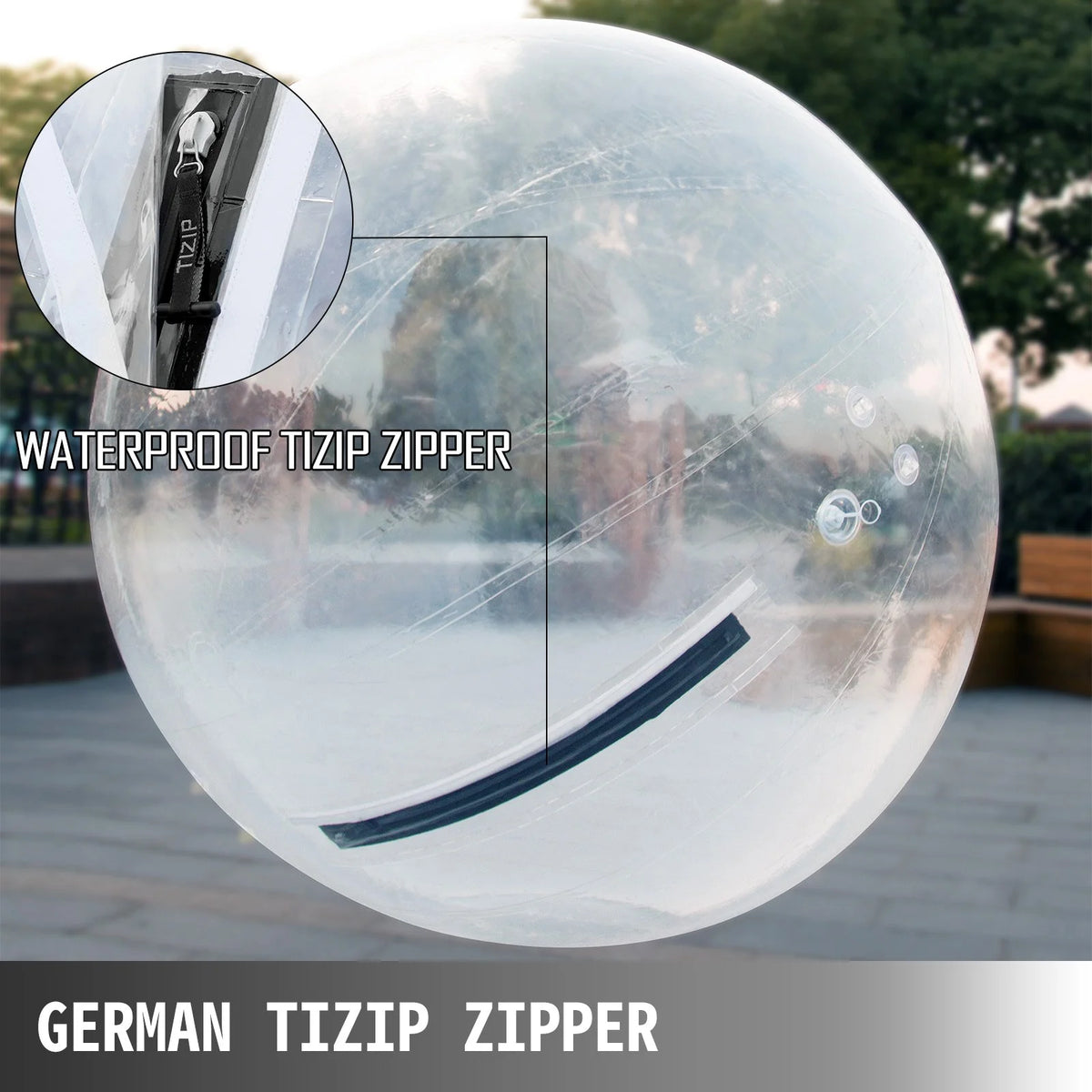 2M Walk on Water Walking Ball Roll Inflatable Zorb Ball w/ German Zipper PVC - View 2