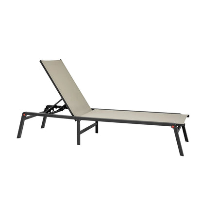 2Pcs Foldable Chaise Lounge Chair Adjustable Back Outdoor Pool Sun Tanning Chair - View 8