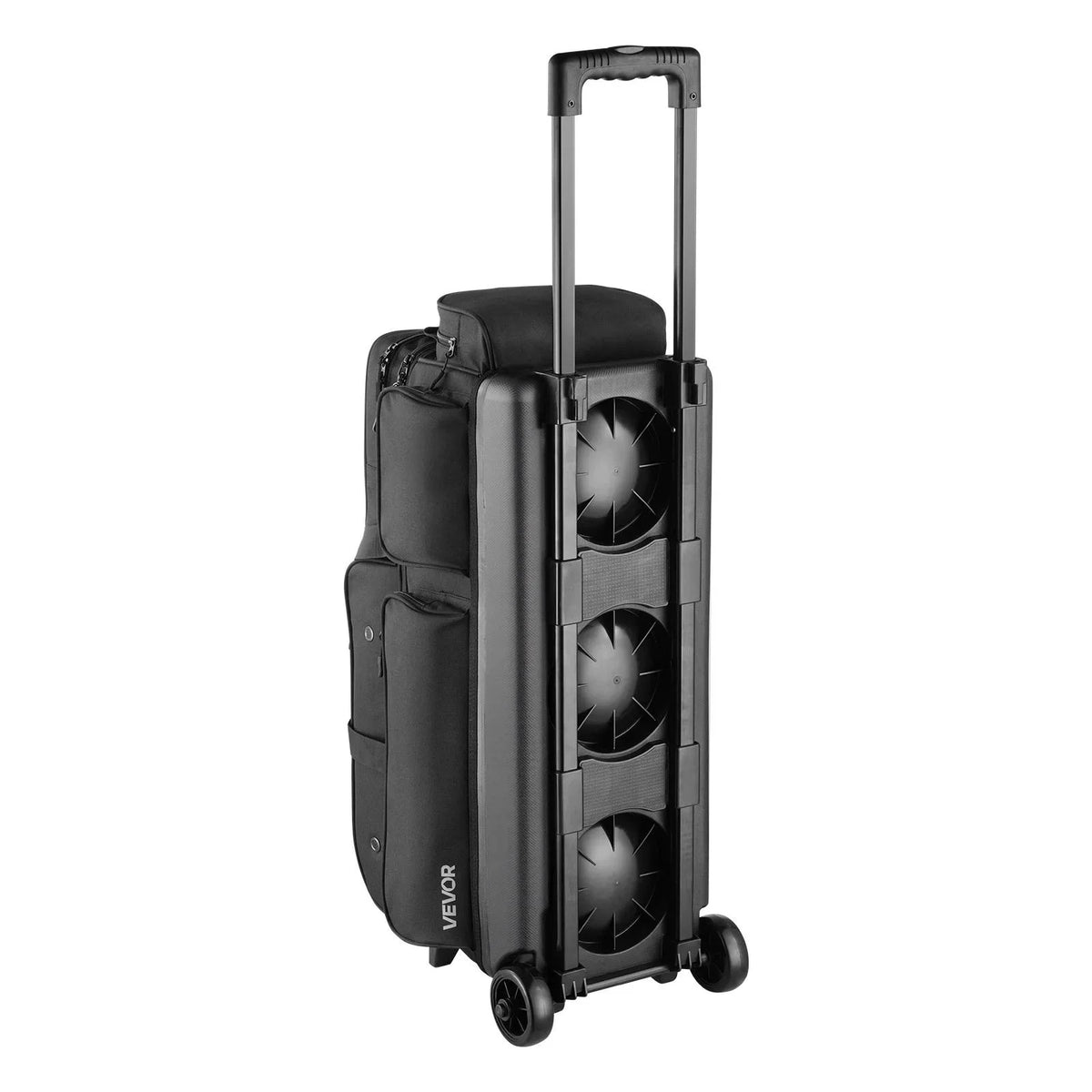 3 Ball Bowling Bag with Wheels Double Roller Bowling Bag with Shoe Compartment - View 10