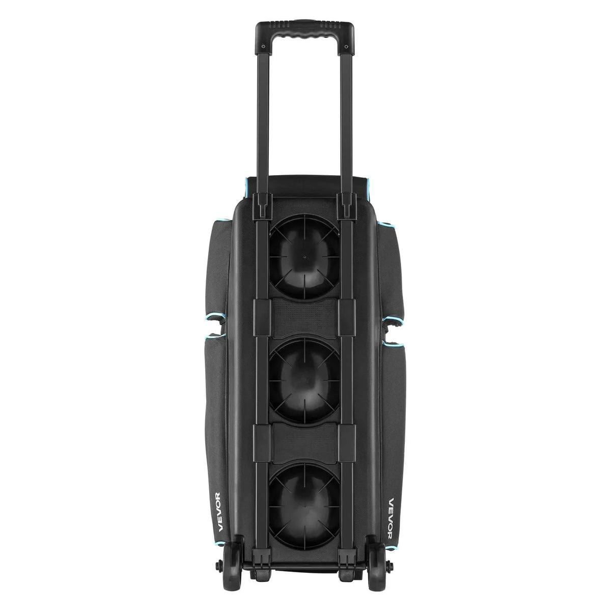 3 Ball Bowling Bag with Wheels Double Roller Bowling Bag with Shoe Compartment - View 8
