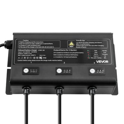 3-Bank 5A 12V Smart Marine Battery Charger Onboard IP68 Waterproof Boat RV Yacht - View 10