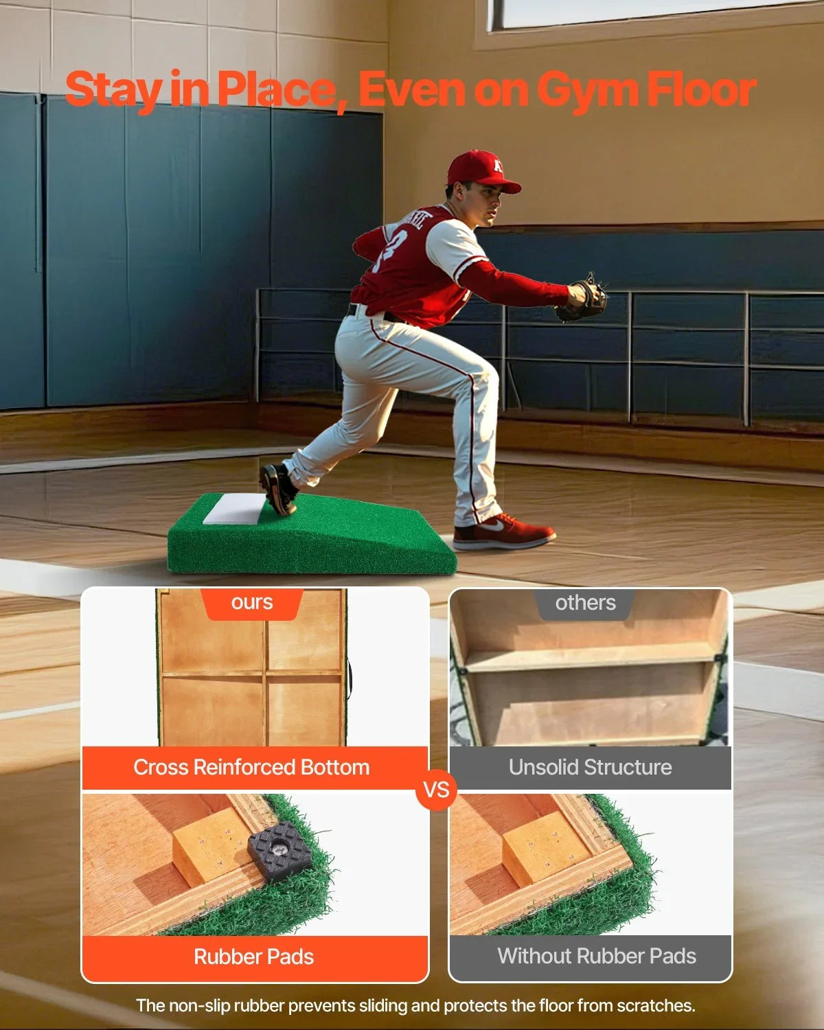 31 in Pitching Mound Portable Pitcher Mound Baseball Softball Outdoor Training - View 5