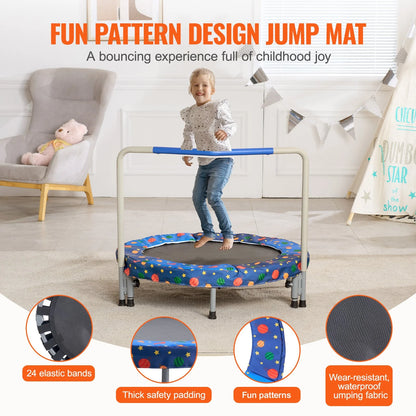 36" Trampoline for Kids Foldable Mini Toddler Trampoline Indoor Outdoor - View 3