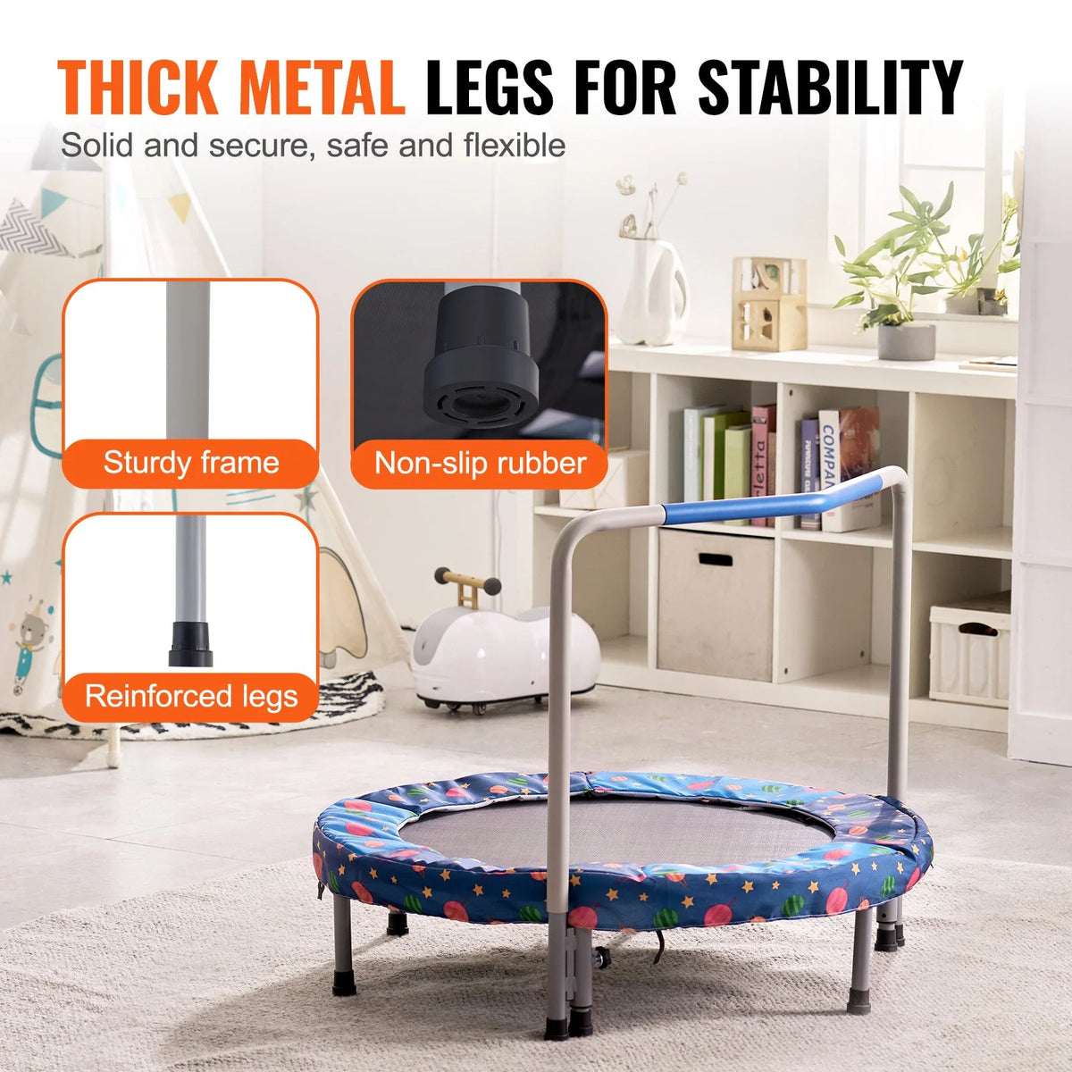 36" Trampoline for Kids Foldable Mini Toddler Trampoline Indoor Outdoor - View 4