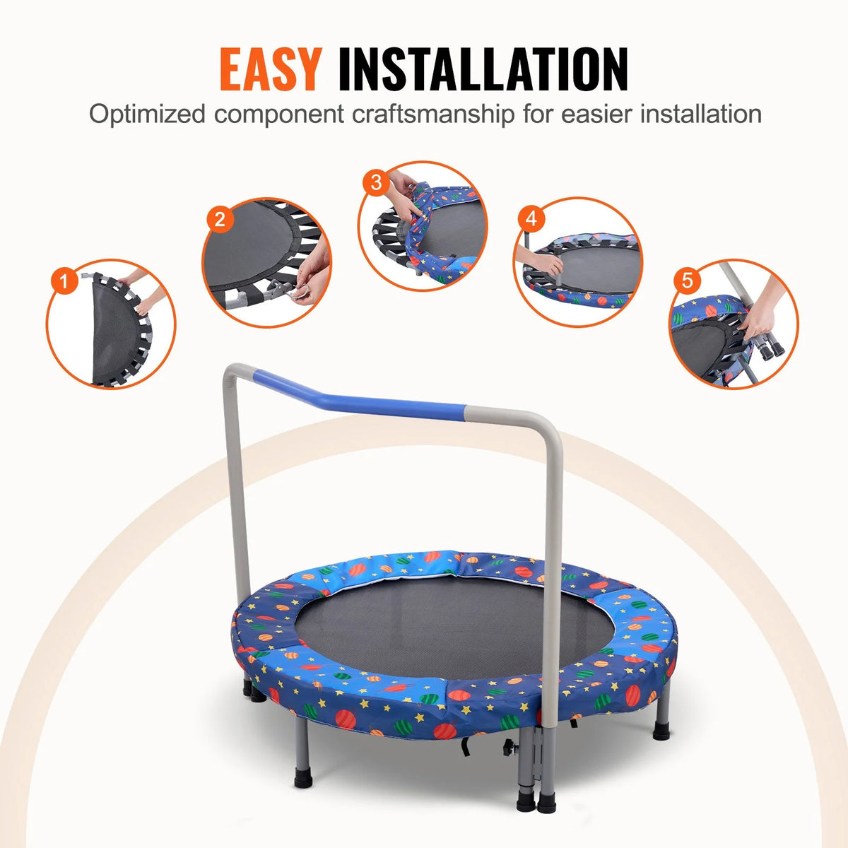 36" Trampoline for Kids Foldable Mini Toddler Trampoline Indoor Outdoor - View 5