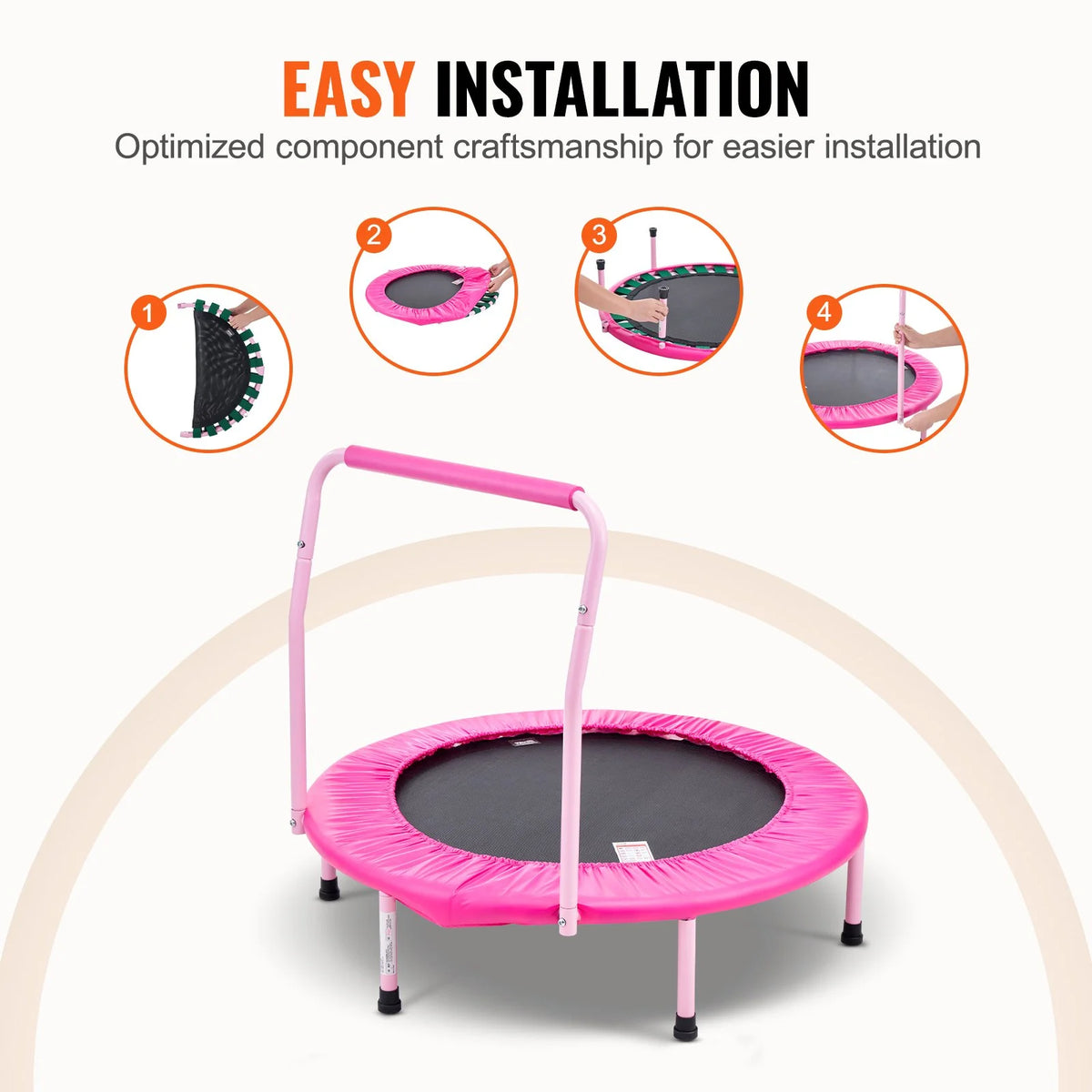36" Trampoline for Kids Foldable Mini Toddler Trampoline Indoor Outdoor - View 6