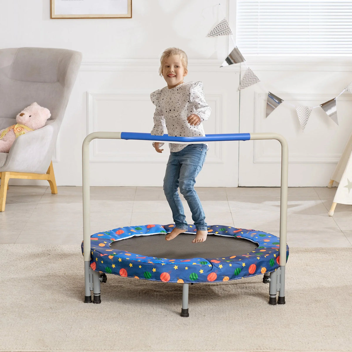 36" Trampoline for Kids Foldable Mini Toddler Trampoline Indoor Outdoor - View 7