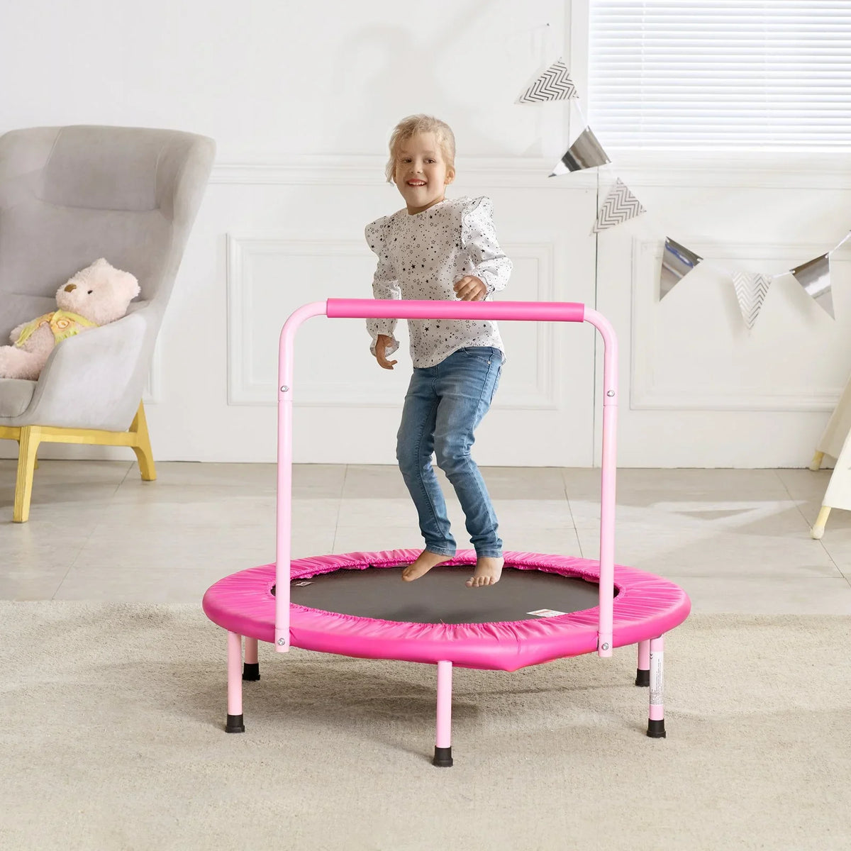 36" Trampoline for Kids Foldable Mini Toddler Trampoline Indoor Outdoor - View 8