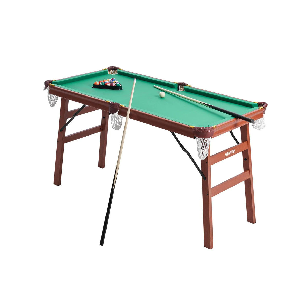 4.5 ft Folding Billiards Table Portable Foldable Pool Tables Game Set Bule Cloth - View 10