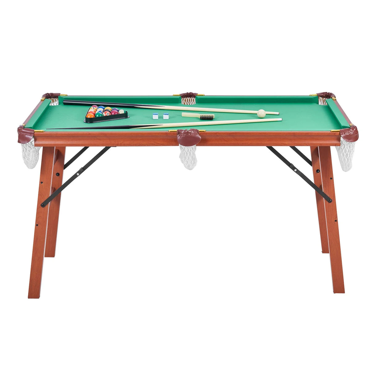 4.5 ft Folding Billiards Table Portable Foldable Pool Tables Game Set Bule Cloth - View 9