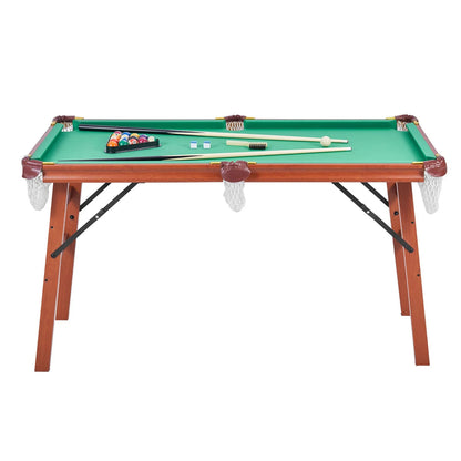 4.5 ft Folding Billiards Table Portable Foldable Pool Tables Game Set Bule Cloth - View 9