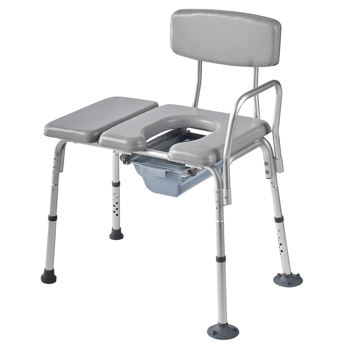 4-in-1 Bedside Commode Chair Raised Toilet Seat 500 lbs Adjustable Height