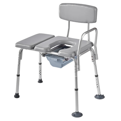 4-in-1 Bedside Commode Chair Raised Toilet Seat 500 lbs Adjustable Height