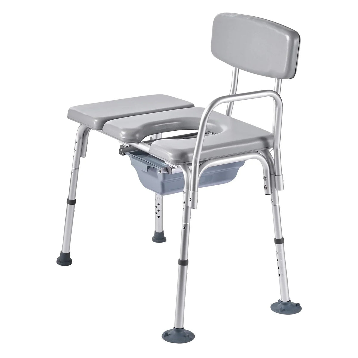 4-in-1 Bedside Commode Chair Raised Toilet Seat 500 lbs Adjustable Height - View 10