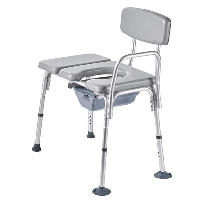 4-in-1 Bedside Commode Chair Raised Toilet Seat 500 lbs Adjustable Height - View 10