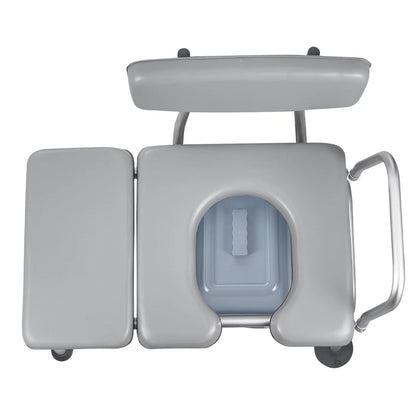 4-in-1 Bedside Commode Chair Raised Toilet Seat 500 lbs Adjustable Height - View 9