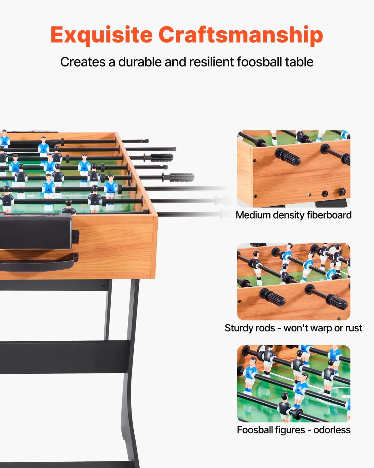 42 inch Folding Football Soccer Game Table Standard Size Indoor Table for Home - View 3