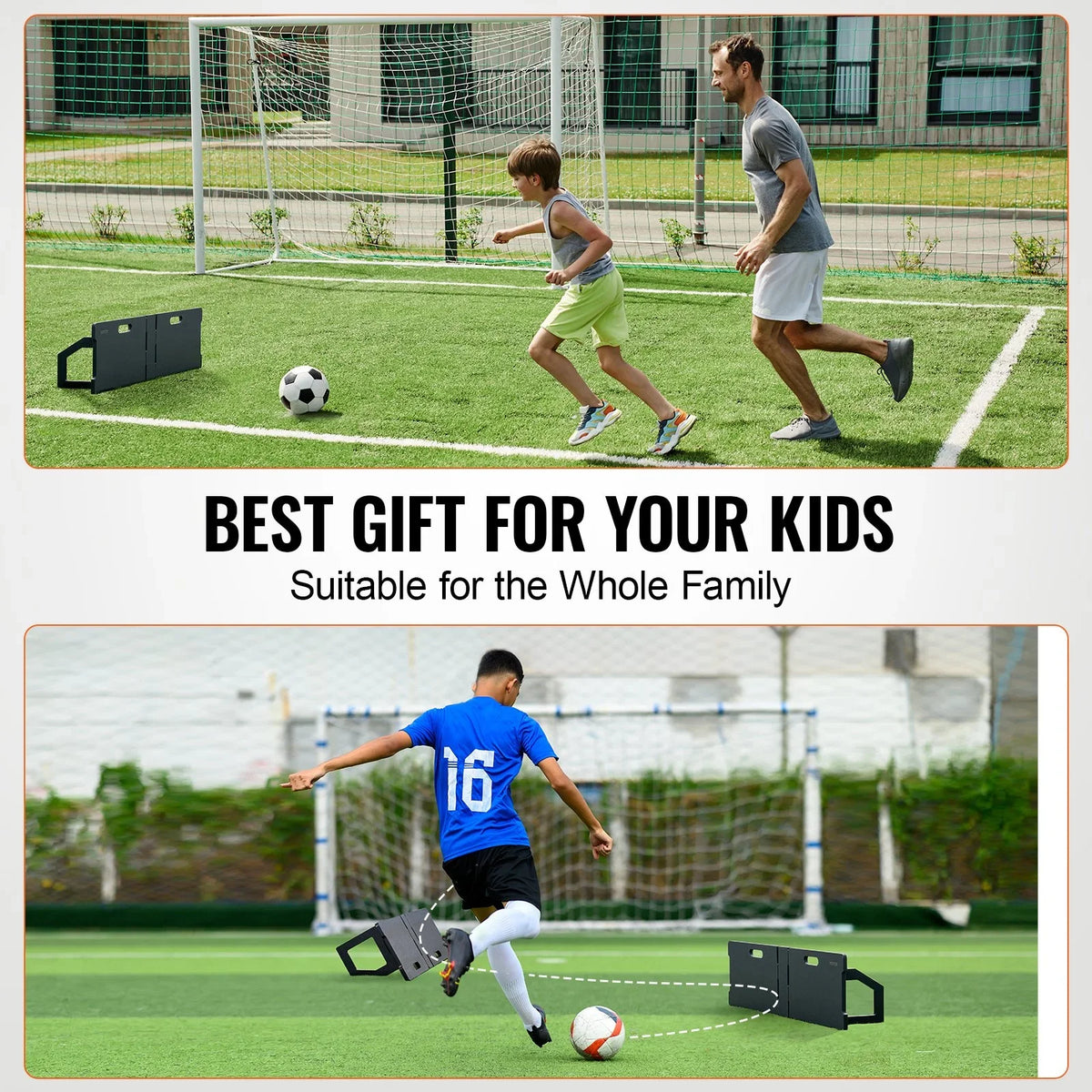 45"X13" Soccer Rebounder Board Portable Soccer Wall with 2 Angles Rebound - View 6
