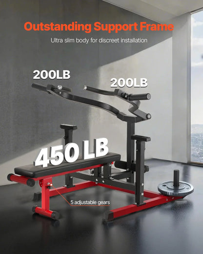 450 LBS Chest Press Machine Adjustable Bench Press Flat Incline Bench Home Gym