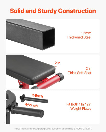 450 LBS Chest Press Machine Adjustable Bench Press Flat Incline Bench Home Gym - View 4
