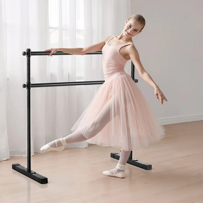 4Ft Ballet Barre Freestanding Portable Fitness Dance Bar Height Adjustable