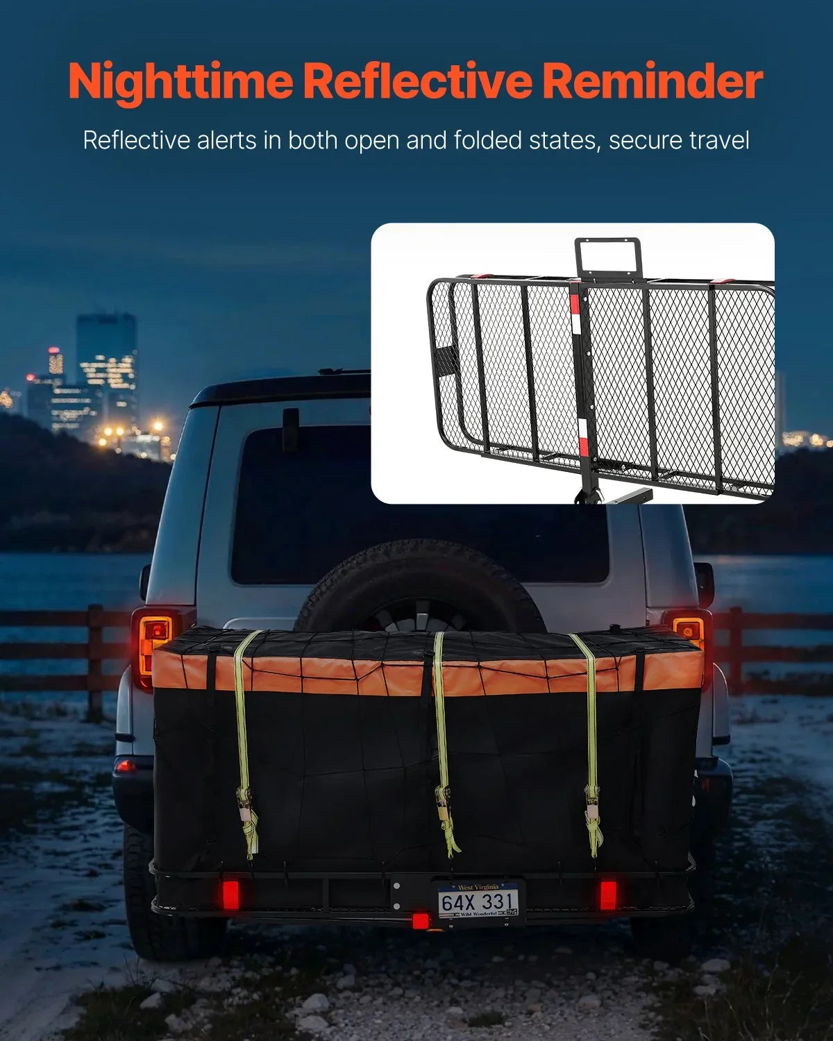 500 lbs Hitch Cargo Carrier Folding Hitch Cargo Carrier for 2" Receiver - View 12