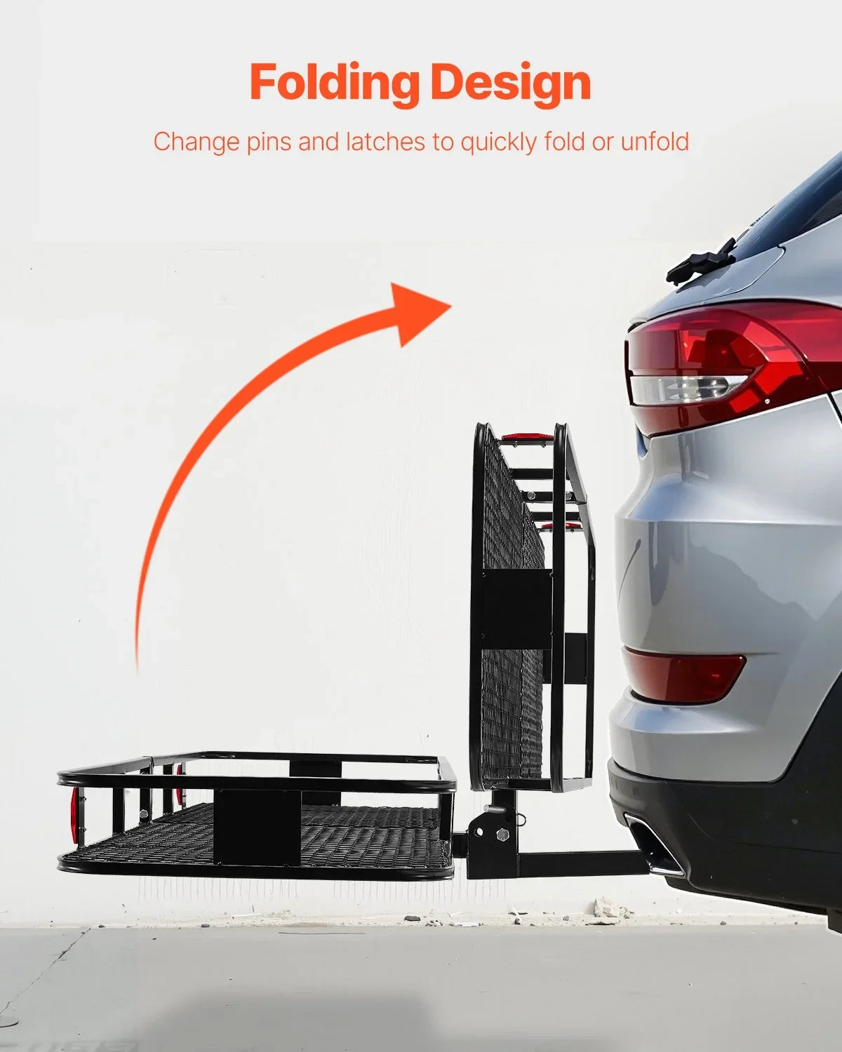 500 lbs Hitch Cargo Carrier Folding Hitch Cargo Carrier for 2" Receiver - View 4