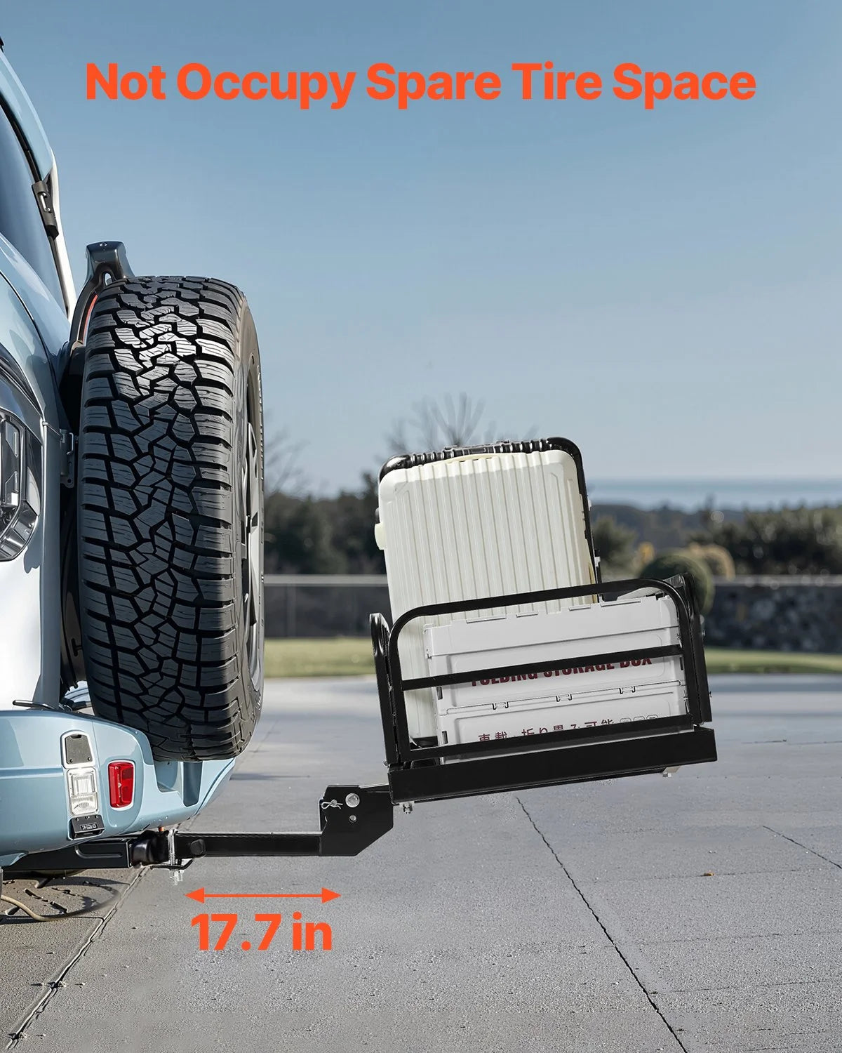 500 lbs Hitch Cargo Carrier Folding Hitch Cargo Carrier for 2" Receiver - View 6