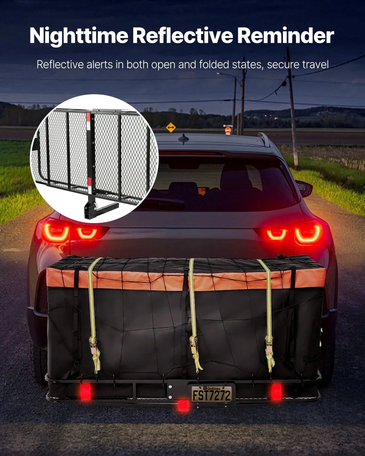500 lbs Hitch Cargo Carrier Folding Hitch Cargo Carrier for 2" Receiver - View 6