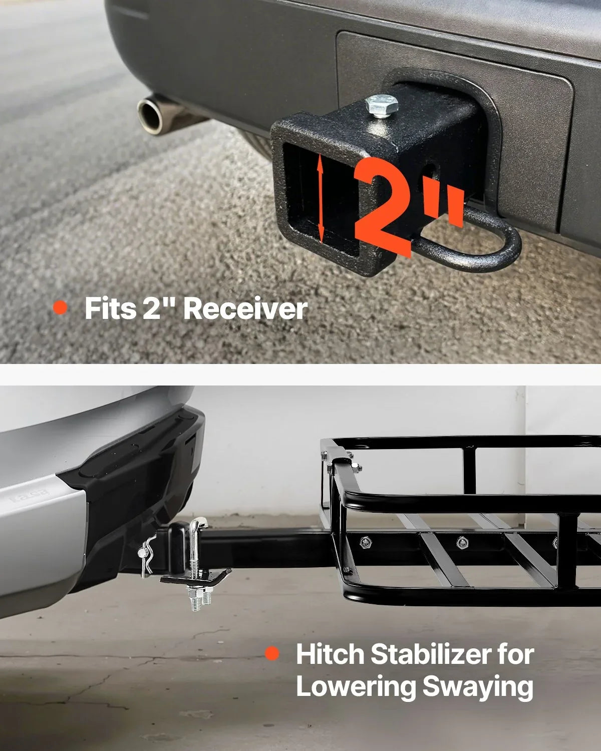 500 lbs Hitch Cargo Carrier Folding Hitch Cargo Carrier with Cargo Net - View 4