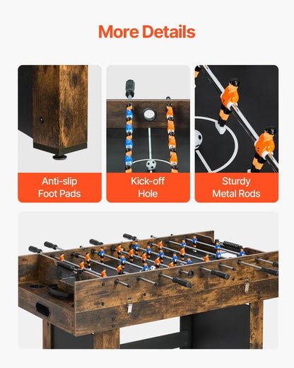 54" Air Hockey Table 3-in-1 Air Powered Combo Table Hockey Ping Pong Foosball - View 4