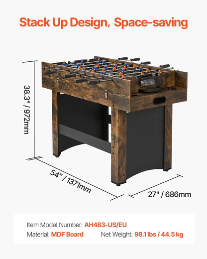 54" Air Hockey Table 3-in-1 Air Powered Combo Table Hockey Ping Pong Foosball - View 7