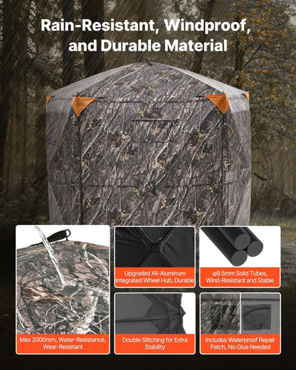 6-7 Person Portable Hunting Blind Ground Deer Duck Blind with Carrying Bag - View 3