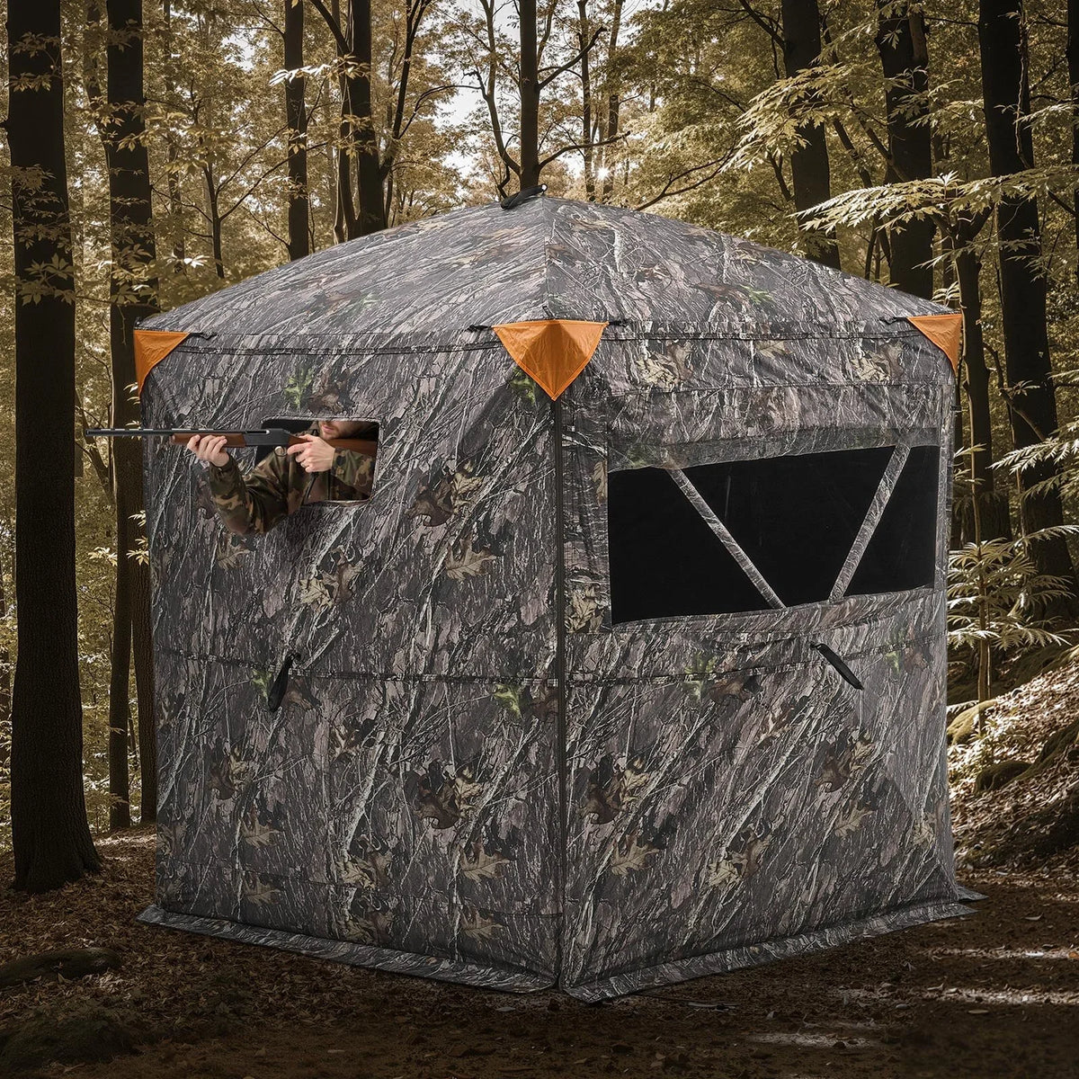 6-7 Person Portable Hunting Blind Ground Deer Duck Blind with Carrying Bag - View 7