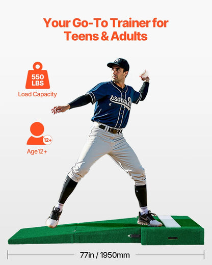 77 in Pitching Mound Portable Pitcher Mound Baseball Softball Outdoor Training