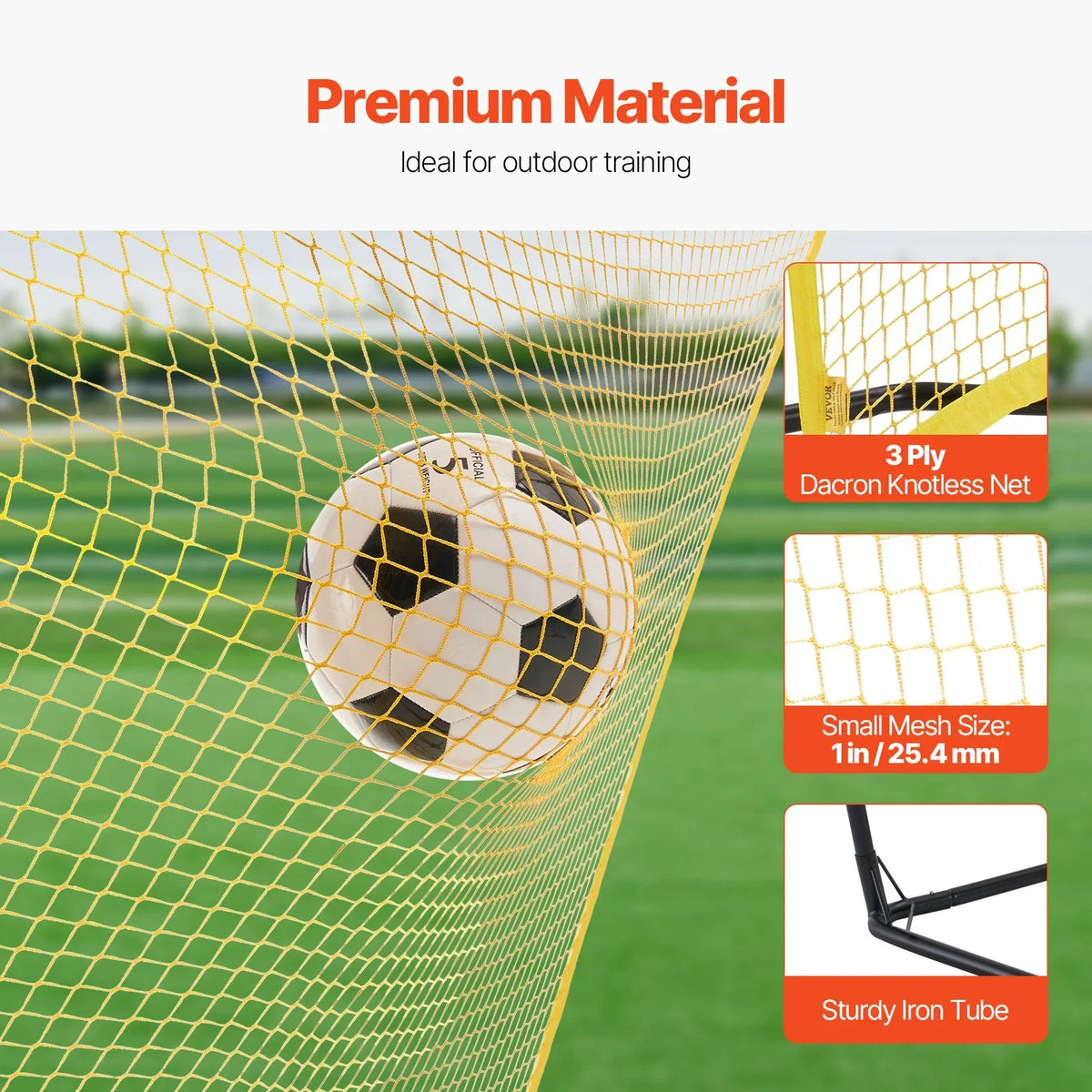 7x7FT Soccer Rebounder Portable Soccer Trainer Net with Portable Bag - View 4
