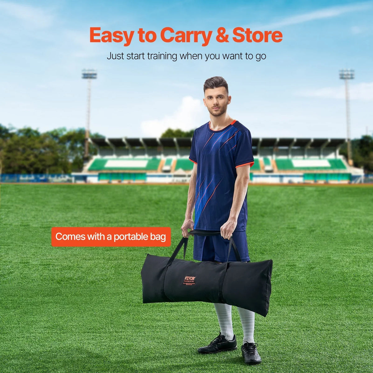7x7FT Soccer Rebounder Portable Soccer Trainer Net with Portable Bag - View 5