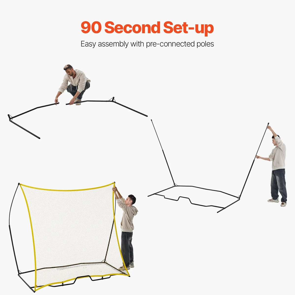 7x7FT Soccer Rebounder Portable Soccer Trainer Net with Portable Bag - View 7