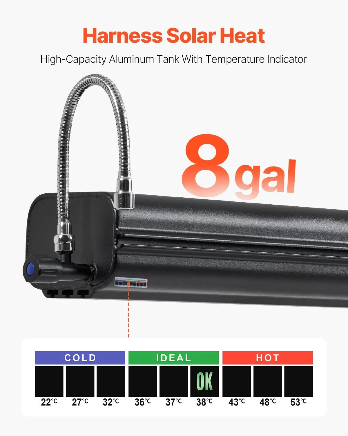 8 Gal Roof Rack Water Tank Portable Water Tank with Splash-Guard Panel - View 3