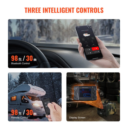 8KW Diesel Air Heater 12V/24V, Bluetooth App & Remote Control, Portable Fast Heating - View 6