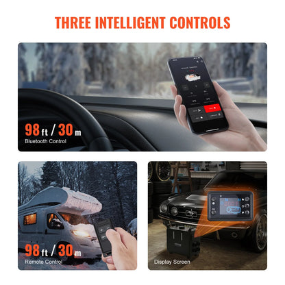8KW Diesel Air Heater 12V/24V, Bluetooth App & Remote Control, Vertical Portable Heater - View 6