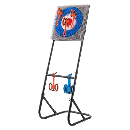 Axe Throwing Game Plastic Bristle Target with 8 Throwing Axes Set Steel Frame - View 9