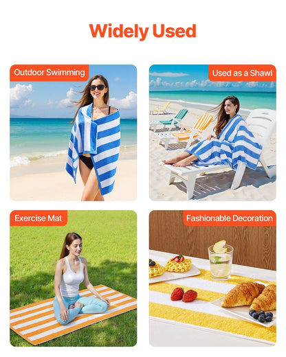 Beach Towel 4 Pack Large Pool Towel 30 x 60 in 100% Cotton Swimming Towel - View 5