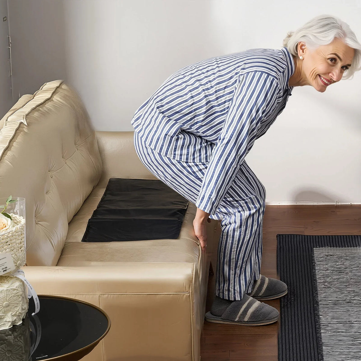 Bed Alarm System for Elderly Adults 14" x 30" Wireless Bed Sensor Pad with Pager - View 7