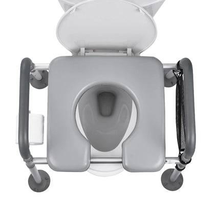 Bedside Commode Chair 4-in-1 Raised Toilet Seat Adjustable Height 500 lbs - View 8