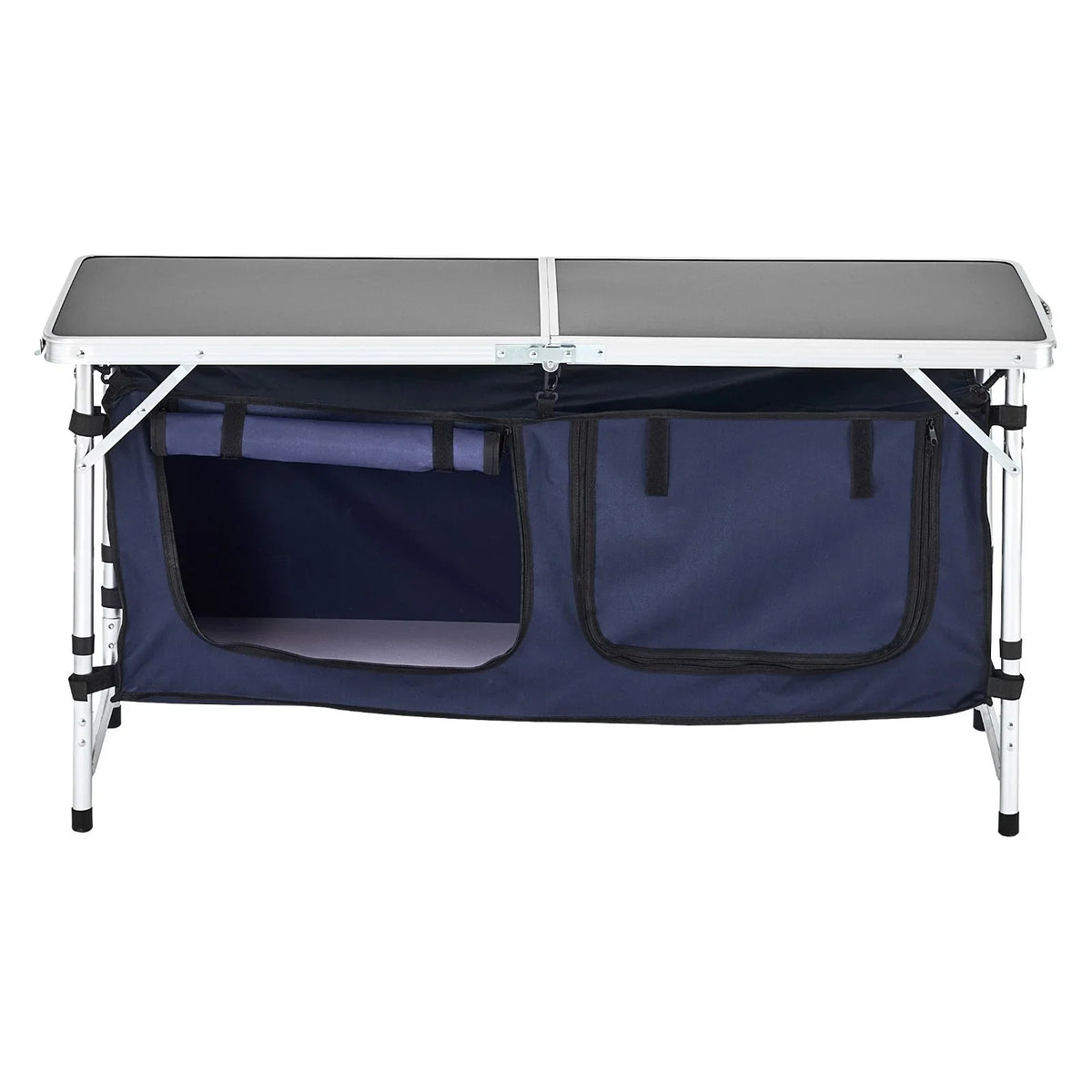Camping Kitchen Table Folding Portable Cook Station 3 Adjustable Height Aluminum - View 8