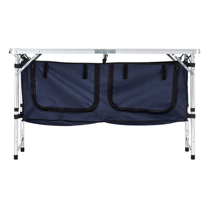 Camping Kitchen Table Folding Portable Cook Station 3 Adjustable Height Aluminum - View 9