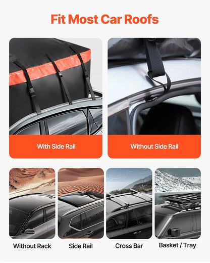 Car Rooftop Cargo Carrier Bag 23 Cubic Feet 840D PVC Car Roof Luggage Cargo Bag - View 5